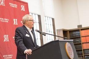 Bill McBrayer at the podium